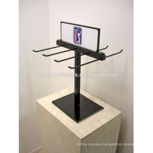 Custom Signage Double Sided Black Metal Wire Point Of Sale Counter Top Display Units With Hooks